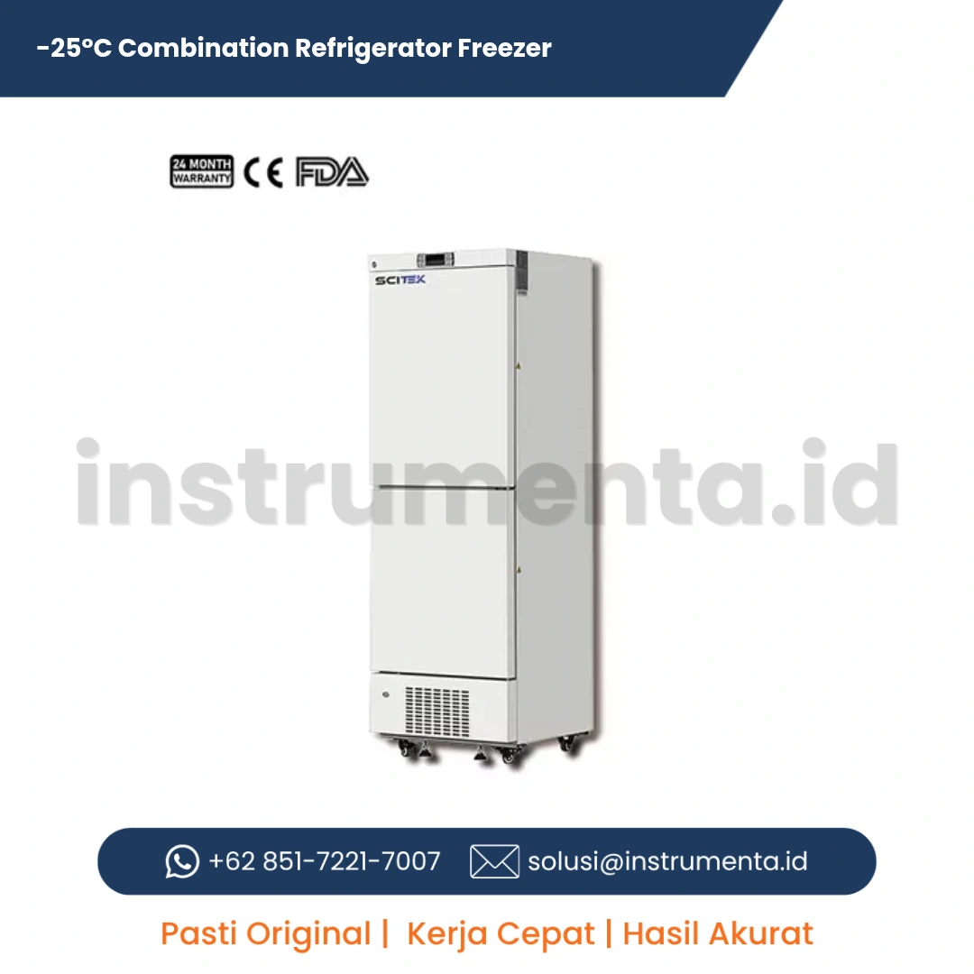 Combination Refrigerator Freezer Scitek -25 Derajat Celcius Kulkas dan Freezer Laboratorium Medis Kombinasi Dua Kompartemen
